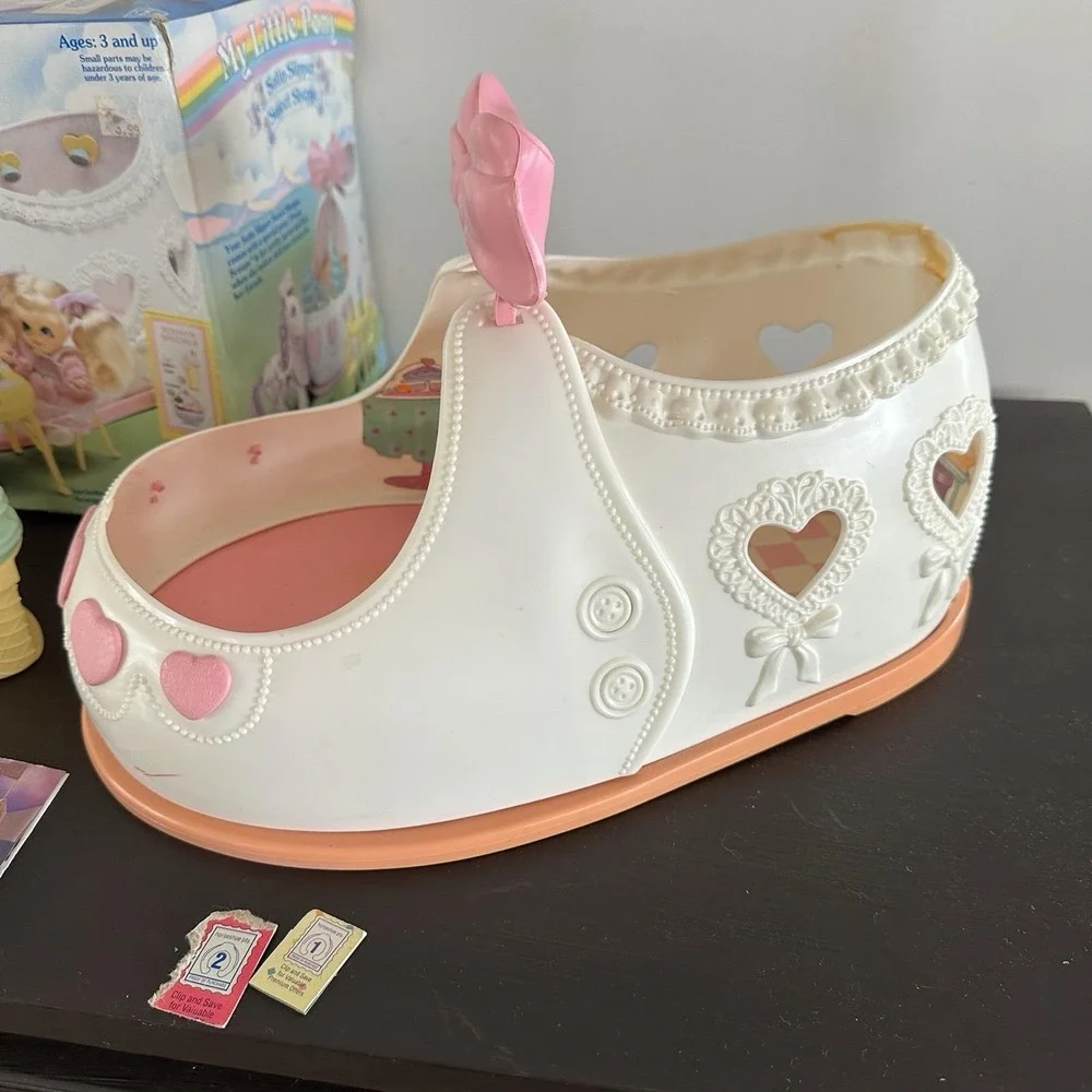 VTG 1986 My Little Pony Satin Slipper Sweet Shoppe Playset Scoops WITH BOX